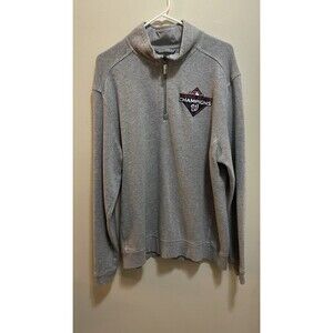 Washington Nationals Tommy Bahama Island Zone Gray Quarter Zip L World Series